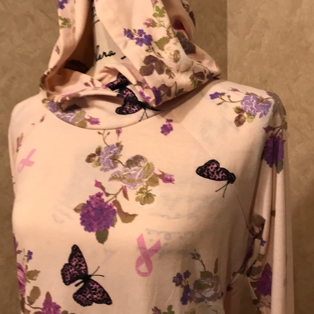 Floral Breast Cancer Awareness [LuLaToe] hoodie